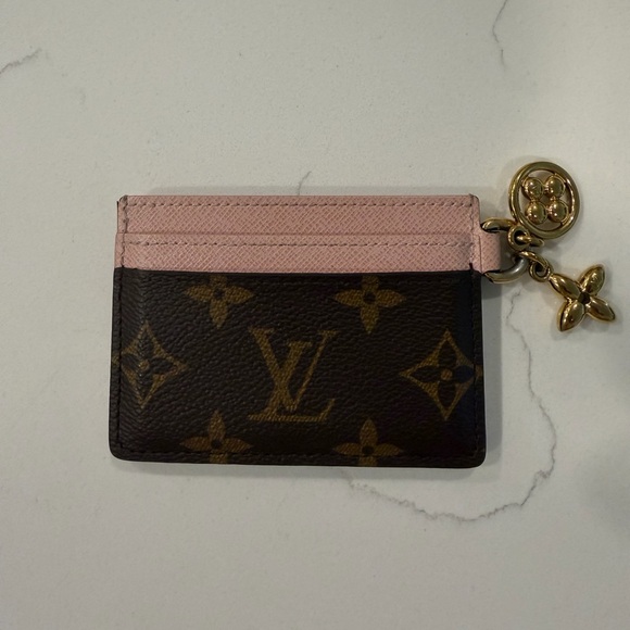Louis Vuitton Brown and Pink Monogram Charms Card Holder - Picture 3 of 5